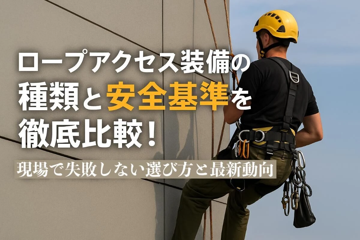 ロープアクセス装備の種類と安全基準を徹底比較！現場で失敗しない 