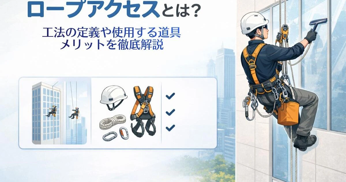 ロープアクセスとは？工法の定義や使用する道具・メリットを徹底解説 